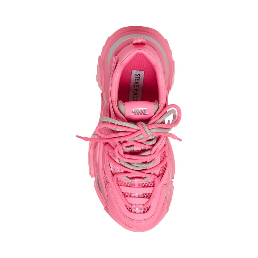 Pink Steve Madden Power Women's Sneakers | PH 9627JSI